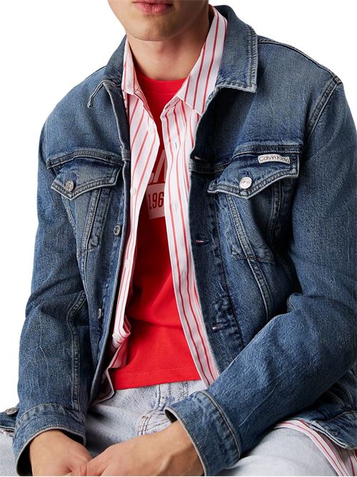 Giubbetto uomo in denim scuro Calvin Klein Jeans | J30J3275881BJ